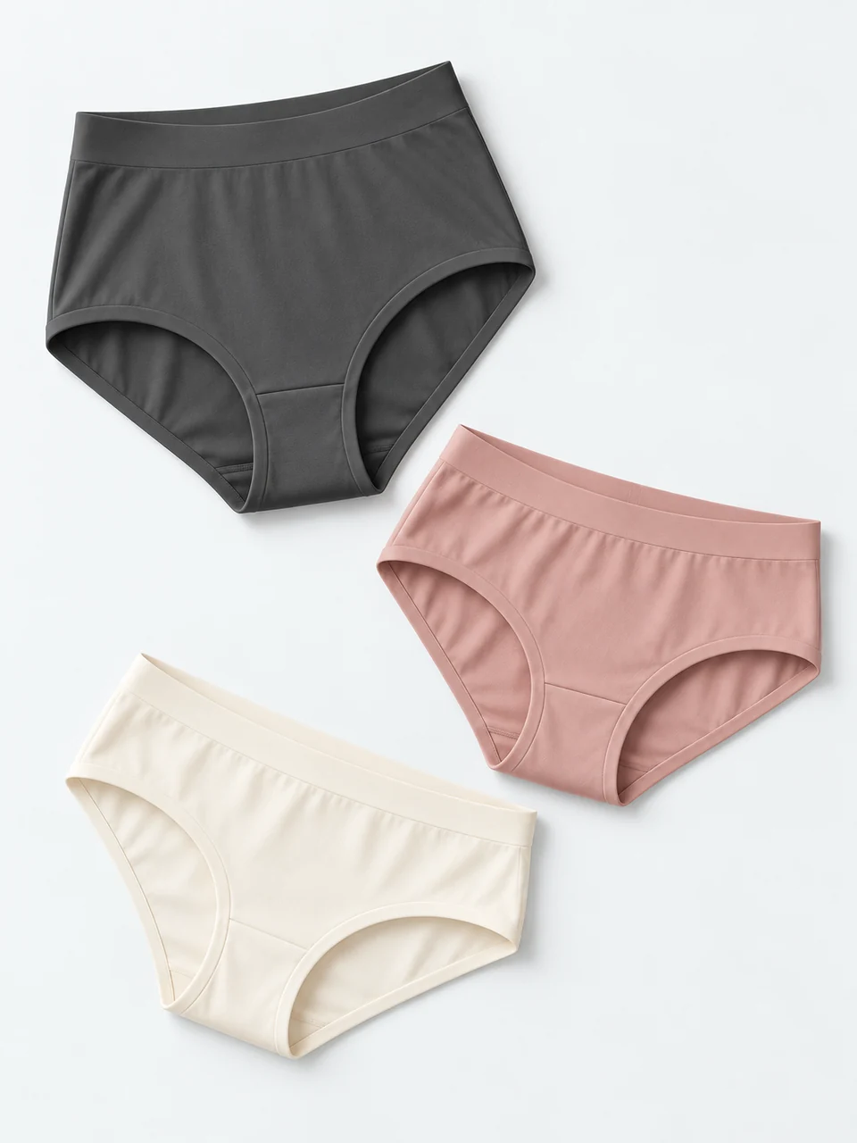 Smooth women’s underwear construction references with flat bonded edges